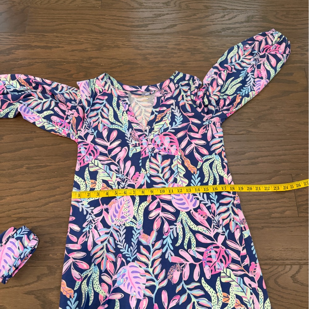 Pulitzer Kierna Dress You’ve Been Spotted Navy Tropical Size Medium - Picture 5 of 9